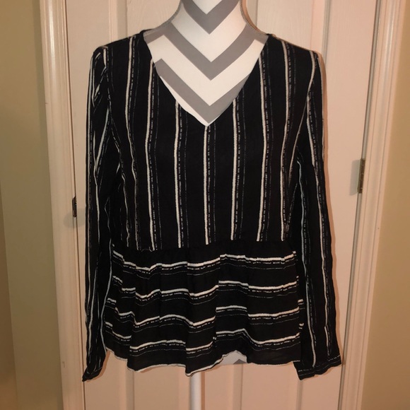 Paper Crane Tops - Black & White Blouse